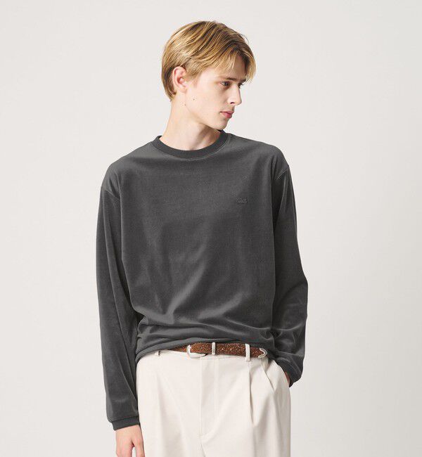 BEAUTY&YOUTH UNITED ARROWS「＜LACOSTE for BEAUTY&YOUTH＞ ベロア  ロングスリーブ Tシャツ」|Tシャツ・カットソー|