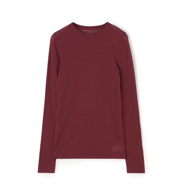 MACPHEE「シアージャージー クルーネックプルオーバー」|Tシャツ・カットソー|37 ダークレッド