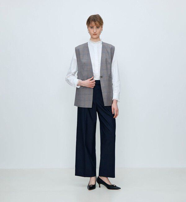 TOMORROWLAND collection「ZELANDER NATURAL STRETCH Vカラージレ」|ベスト・ジレ|