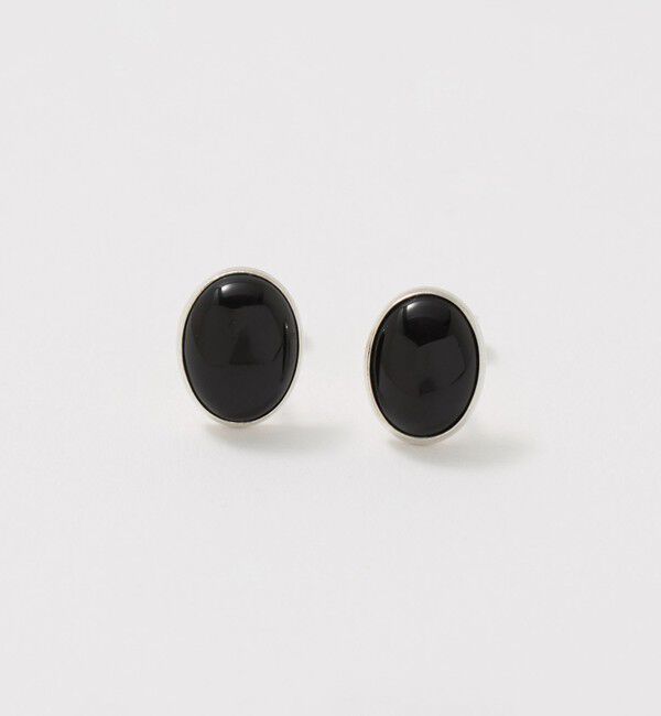 UNITED ARROWS「＜HARPO＞オーバル ピアス」|ピアス|BLACK