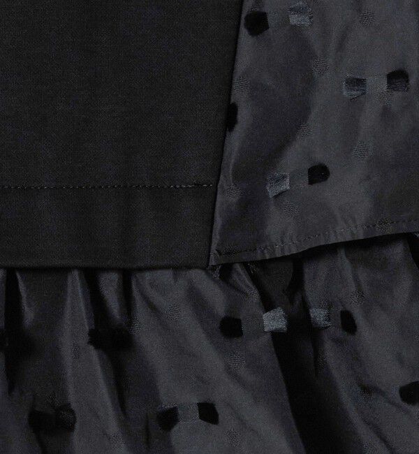 UNITED ARROWS「ドットリボン カットジャガード コンビ ブラウス ‐ウォッシャブル‐」|シャツ・ブラウス|