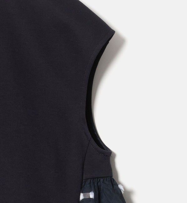 UNITED ARROWS「ドットリボン カットジャガード コンビ ブラウス ‐ウォッシャブル‐」|シャツ・ブラウス|