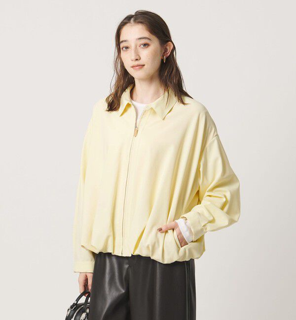 UNITED ARROWS「T/W ジップアップ シャツ」|シャツ・ブラウス|YELLOW