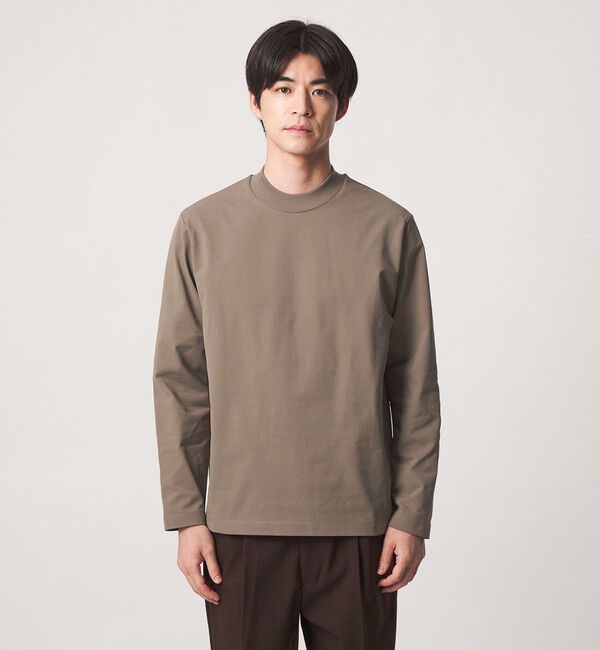 UNITED ARROWS green label relaxing「【WEB限定】JUST fit クリーン カノコ モックネック 長袖 Tシャツ -抗菌-」|Tシャツ・カットソー|