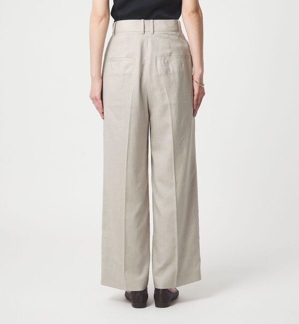 UNITED ARROWS green label relaxing「［size SHORT/TALLあり］ライト リネンライク ストレート パンツ UVカット 通気性」|スラックス|