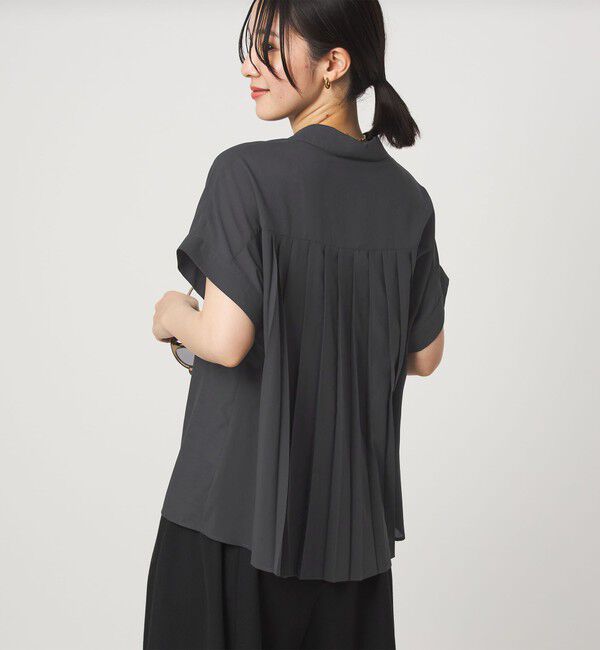 UNITED ARROWS green label relaxing「【WEB限定】＜at ease＞バック プリーツ ブラウス UVカット 通気性」|シャツ・ブラウス|