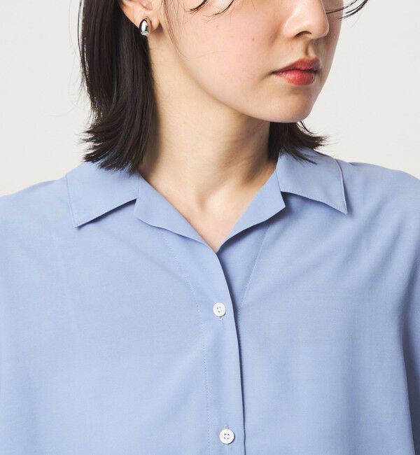 UNITED ARROWS green label relaxing「【WEB限定】＜at ease＞バック プリーツ ブラウス UVカット 通気性」|シャツ・ブラウス|