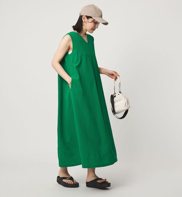UNITED ARROWS green label relaxing「【WEB限定】＜at ease＞カラミ ノースリーブ ワンピース」|ワンピース|