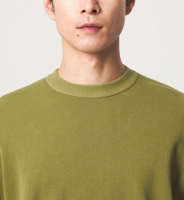 UNITED ARROWS green label relaxing「コットン カシミヤ ミラノリブ クルーネック ニット -ハンドウォッシャブル-」|ニット・セーター|