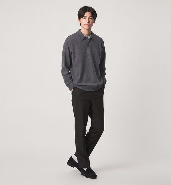 UNITED ARROWS green label relaxing「【WEB限定】JUST fit ハイゲージ ジャケイン ニットポロ」|ニット・セーター|