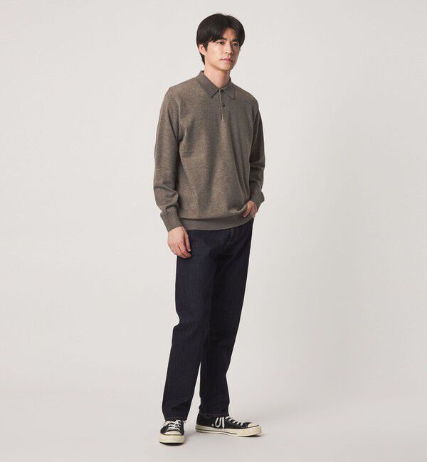 UNITED ARROWS green label relaxing「【WEB限定】JUST fit ハイゲージ ジャケイン ニットポロ」|ニット・セーター|