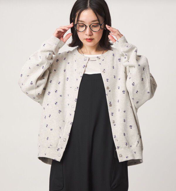UNITED ARROWS green label relaxing「【WEB限定】＜at ease＞ダブルフェイス クルーネック カットソー カーディガン」|カーディガン|その他1