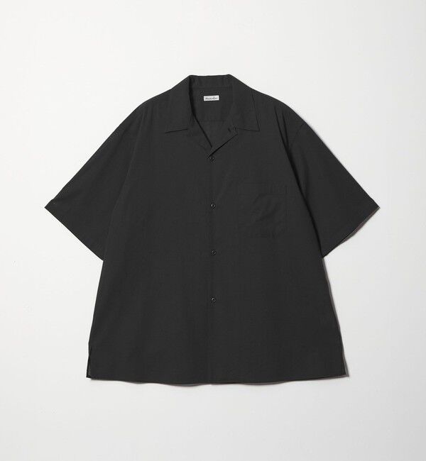 STEVEN ALAN「＜Steven Alan＞ コットン/ウール ボイル オープンカラー シャツ BOX」|シャツ・ブラウス|BLACK