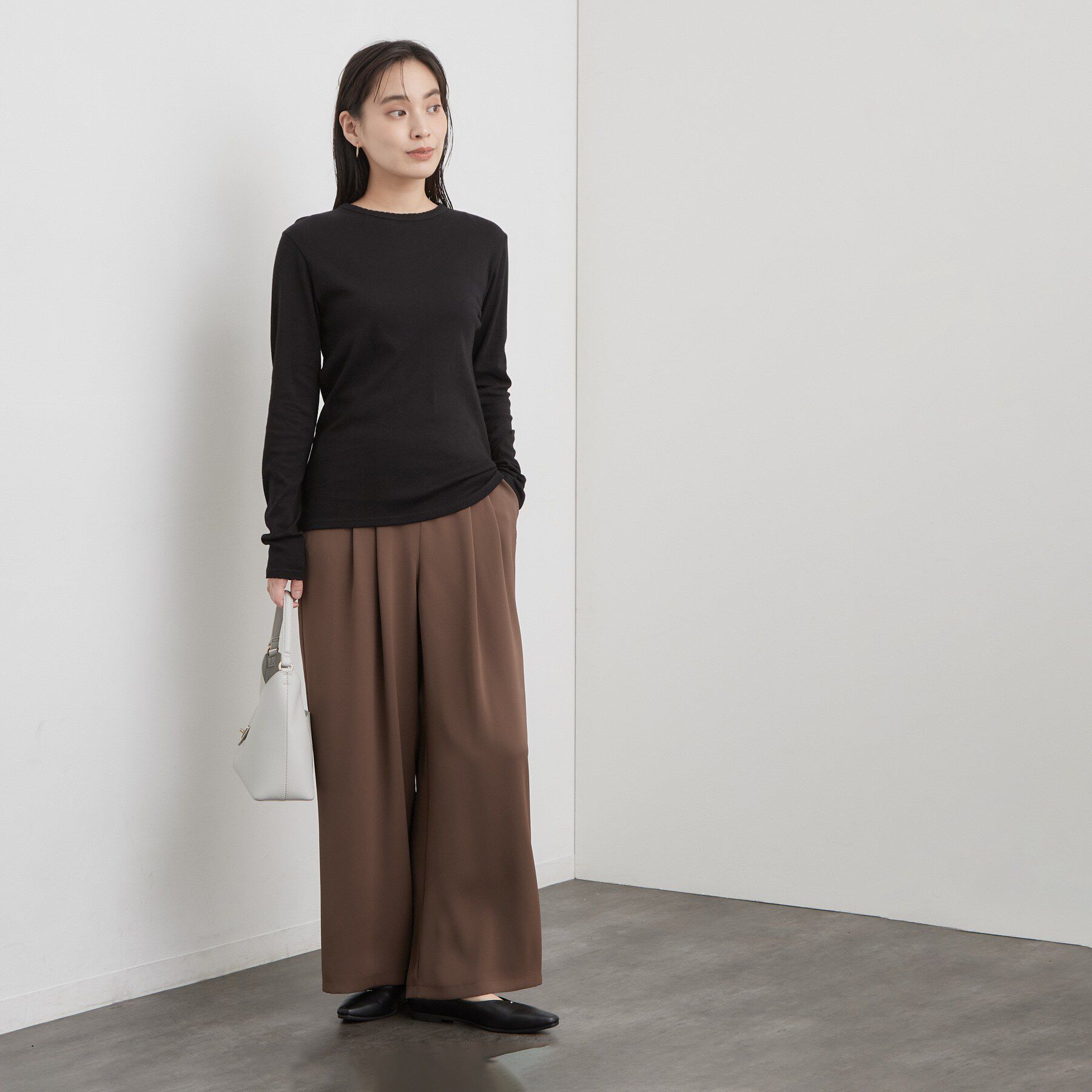 OPAQUE.CLIP「【PETIT BATEAU／プチバトー】ポワンココットクルーネック長袖Tシャツ」|Tシャツ・カットソー|