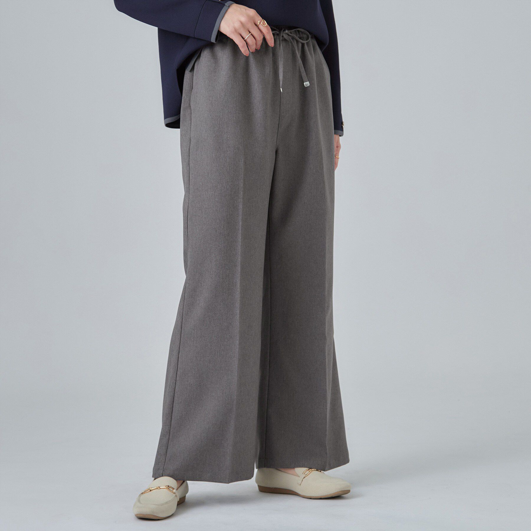 SHOO･LA･RUE「【S-LL】美脚見えが叶う センタープレスフレアパンツ」|その他|