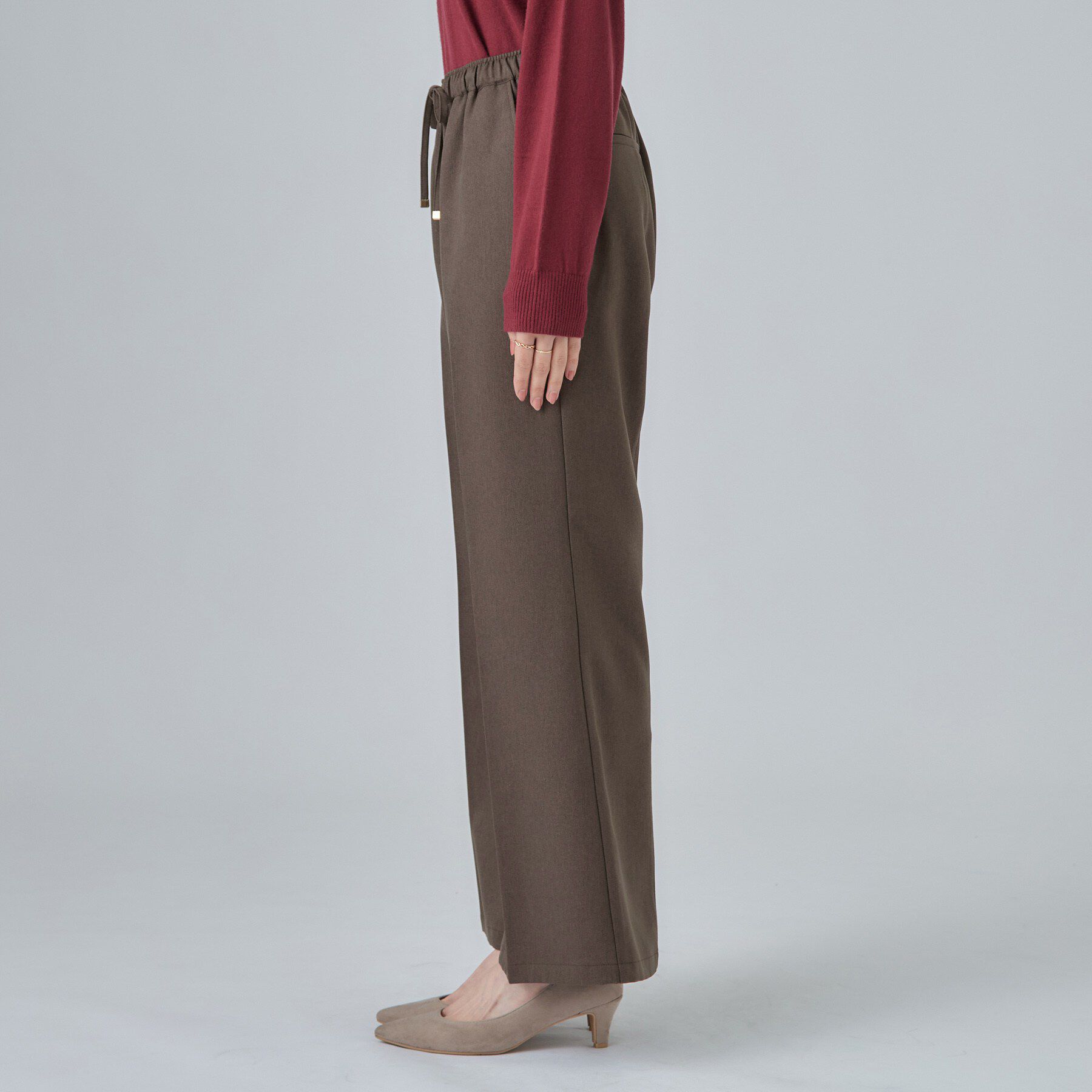 SHOO･LA･RUE「【S-LL】美脚見えが叶う センタープレスフレアパンツ」|その他|