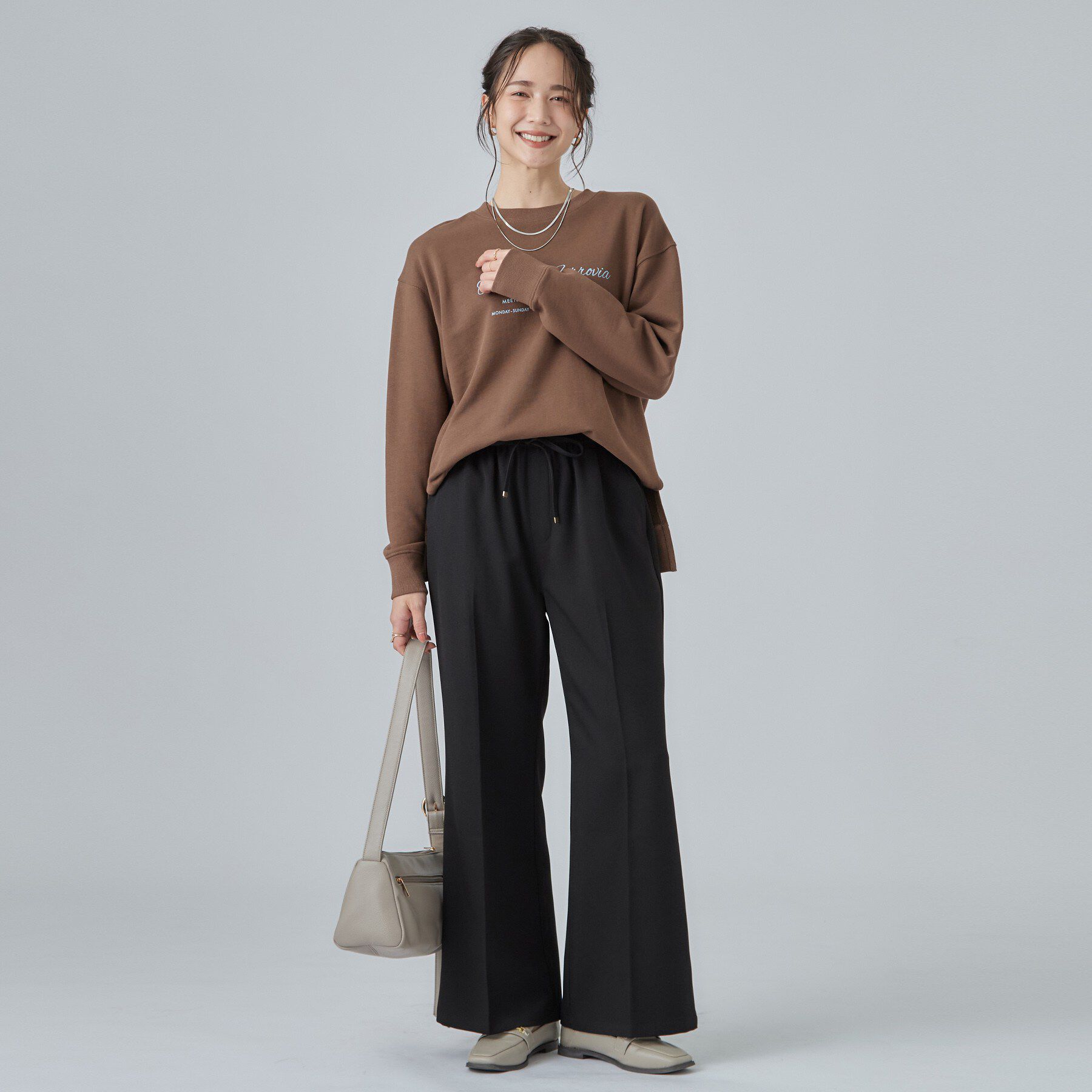 SHOO･LA･RUE「【S-LL】美脚見えが叶う センタープレスフレアパンツ」|その他|