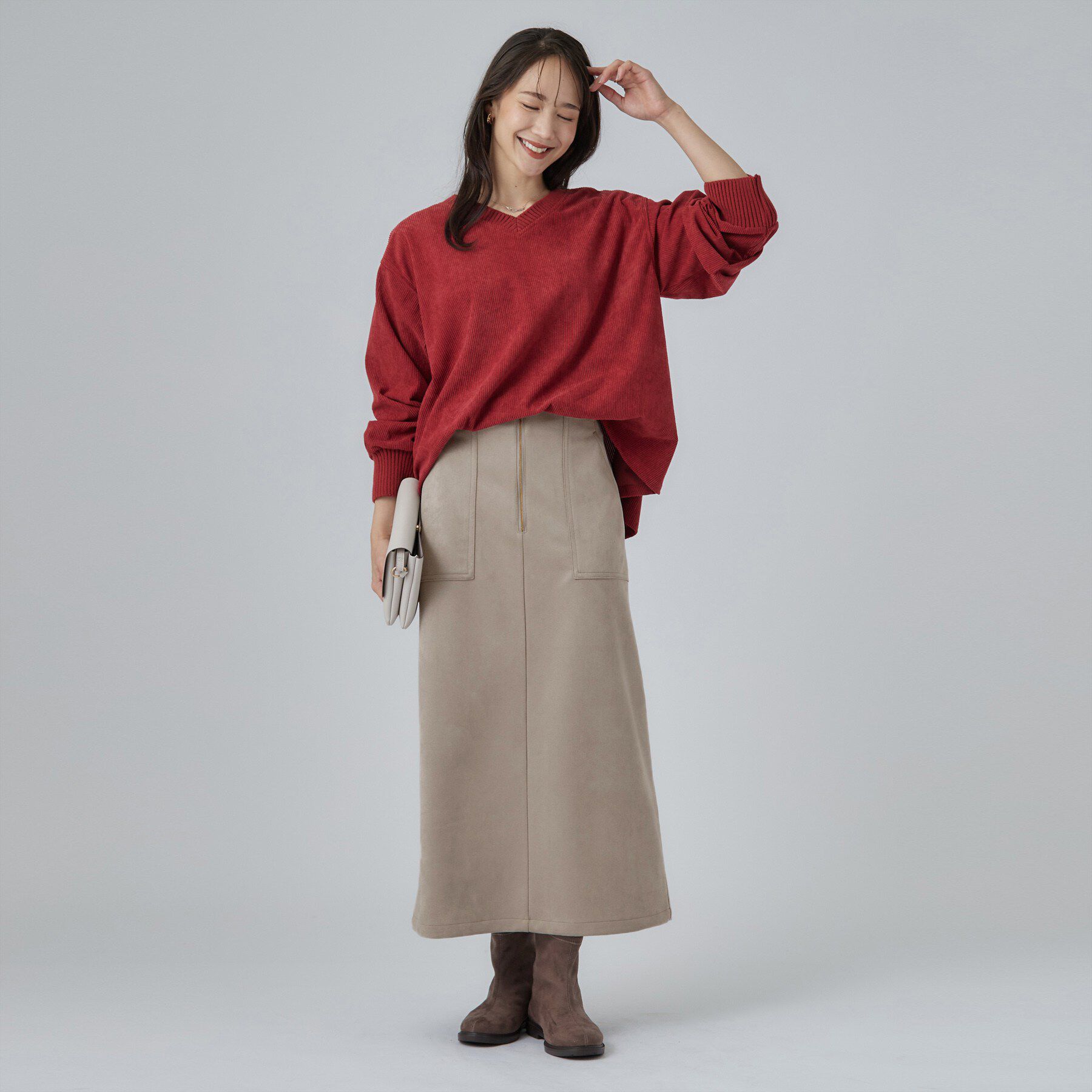 SHOO･LA･RUE「コーデの幅が広がる！コーデュロイ2WAYプルオーバー」|Tシャツ・カットソー|