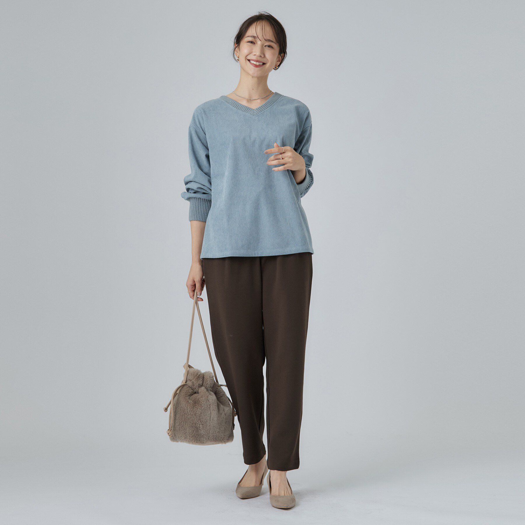 SHOO･LA･RUE「コーデの幅が広がる！コーデュロイ2WAYプルオーバー」|Tシャツ・カットソー|