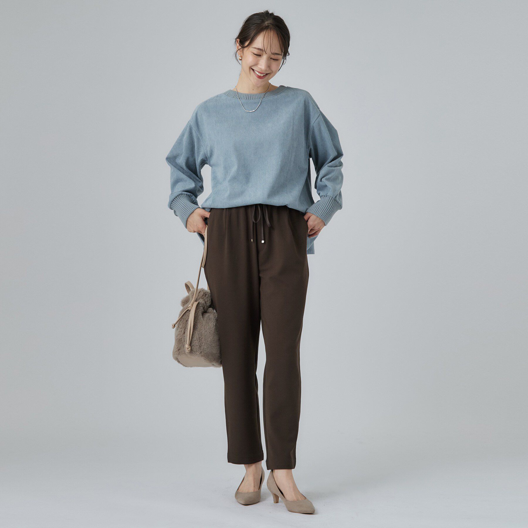 SHOO･LA･RUE「コーデの幅が広がる！コーデュロイ2WAYプルオーバー」|Tシャツ・カットソー|