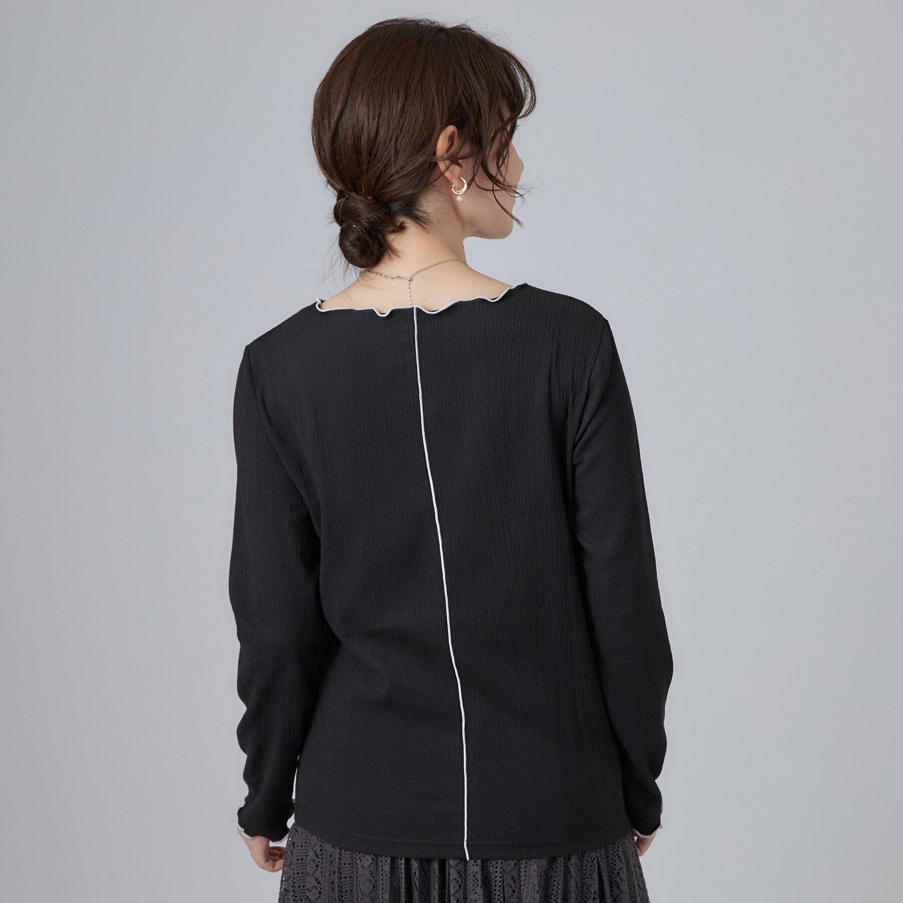 SHOO･LA･RUE「【洗濯機可】配色メロウで華やかに アソート楊柳トップス」|Tシャツ・カットソー|