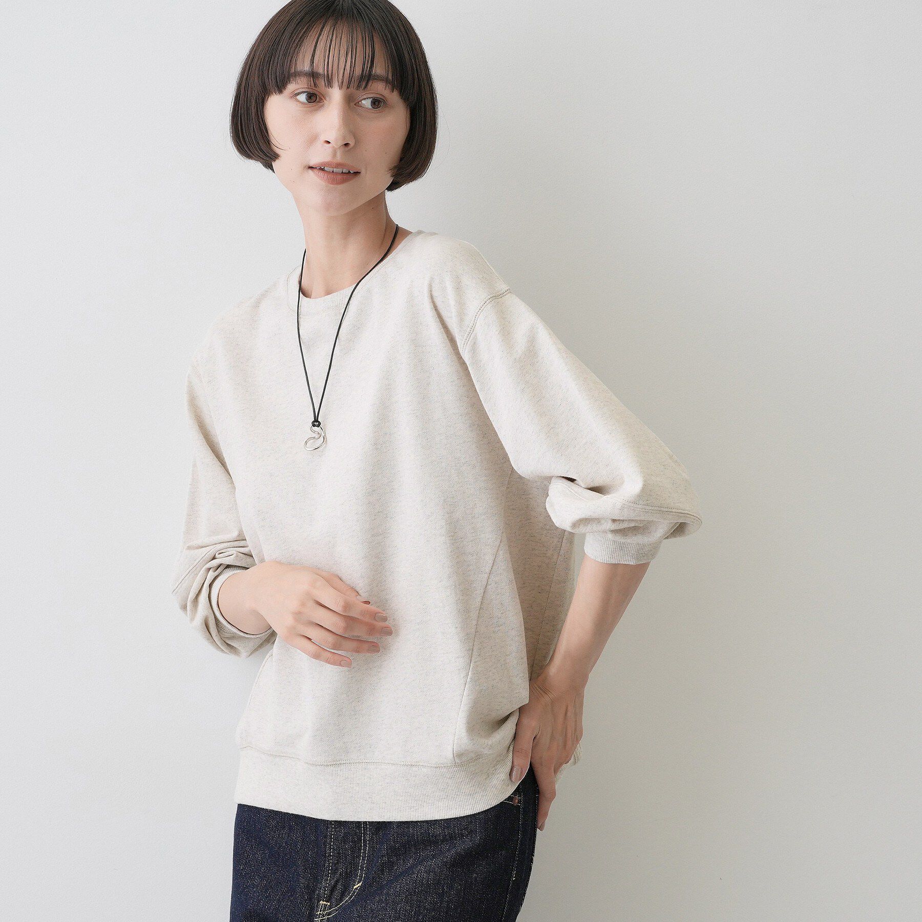 Dessin「【洗える/6色展開】フォルムスリーブミニ裏毛 プルオーバー」|Tシャツ・カットソー|