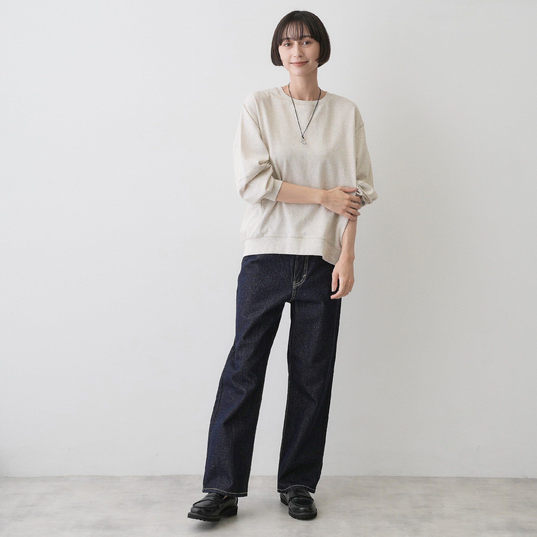 Dessin「【洗える/6色展開】フォルムスリーブミニ裏毛 プルオーバー」|Tシャツ・カットソー|
