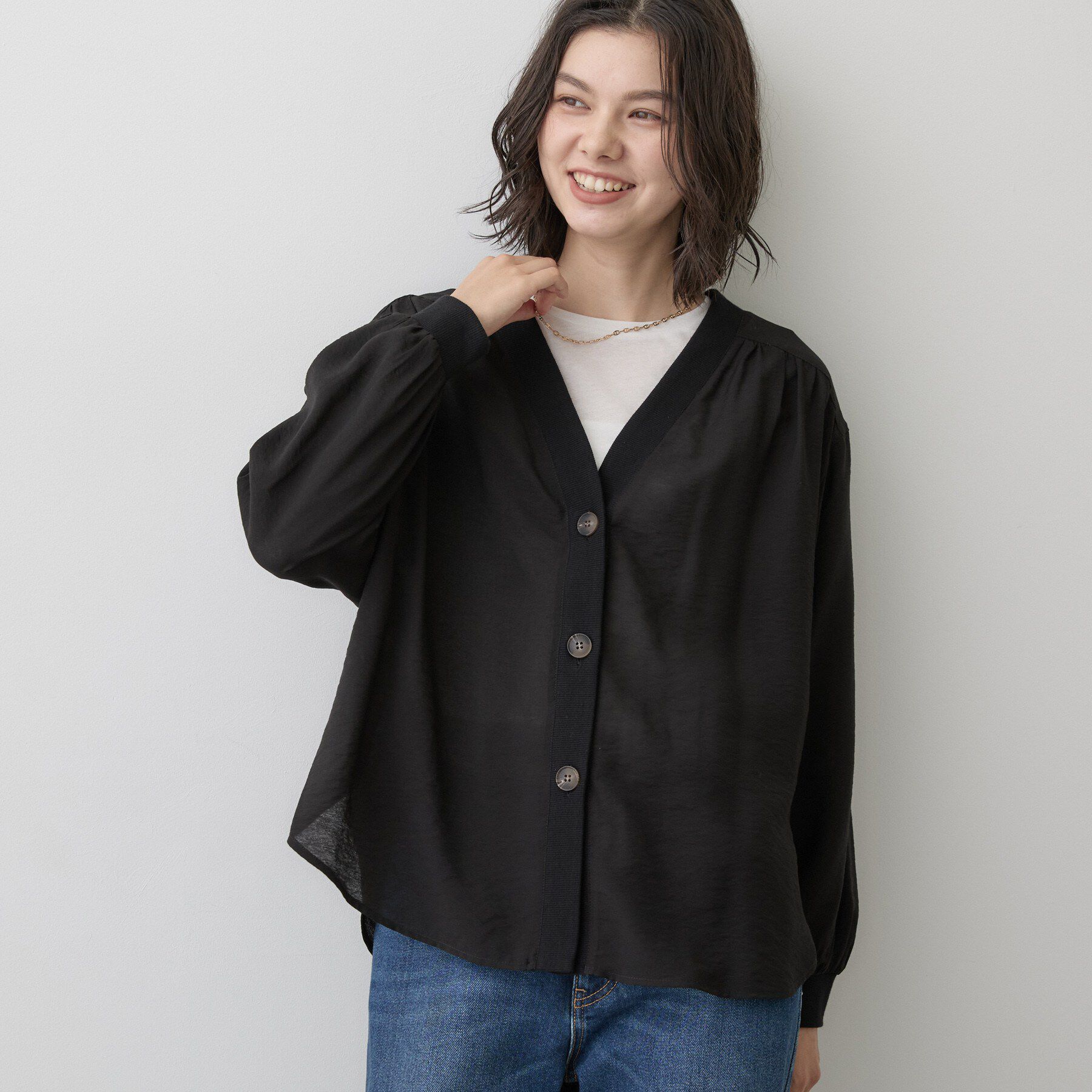 Dessin「【UVカット】シアー楊柳ブラウスカーディガン」|シャツ・ブラウス|