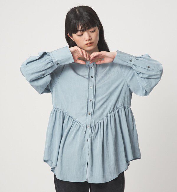 EMMEL REFINES「＜EMMEL REFINES＞EM キリカエギャザー チュニック ブラウス」|シャツ・ブラウス|