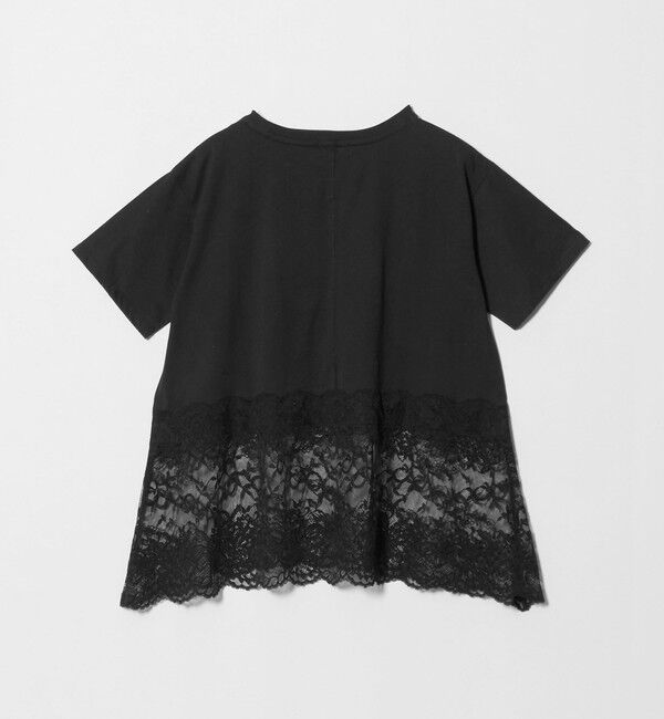 UNITED ARROWS green label relaxing「【WEB限定】＜at ease＞イレヘム レース ドッキング ショートスリーブ カットソー」|Tシャツ・カットソー|