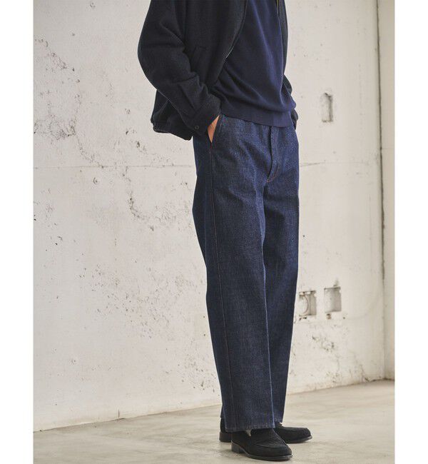 UNITED ARROWS green label relaxing「ワイド ストレート デニム スラックス パンツ W5」|デニム|