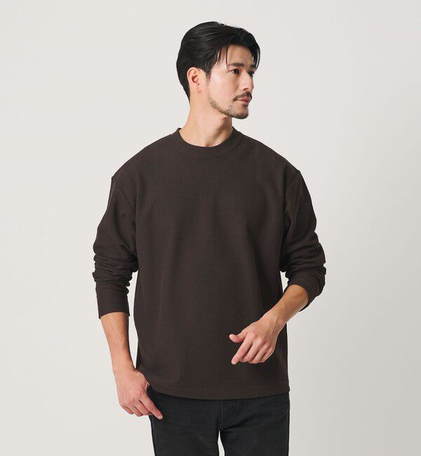 BEAUTY&YOUTH UNITED ARROWS「【WEB限定 WARDROBE SMART】エアリー カノコ  カットソー 【抗菌・防臭】」|Tシャツ・カットソー|DK.BROWN