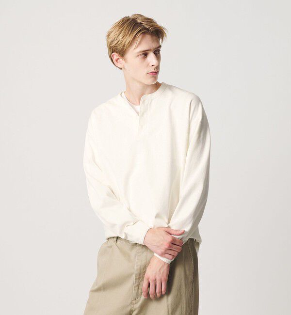 BEAUTY&YOUTH UNITED ARROWS「&rdquo;THE HEAVY&rdquo;10oz ヘビー ワイド ヘンリーネック カットソー」|Tシャツ・カットソー|OFF WHITE
