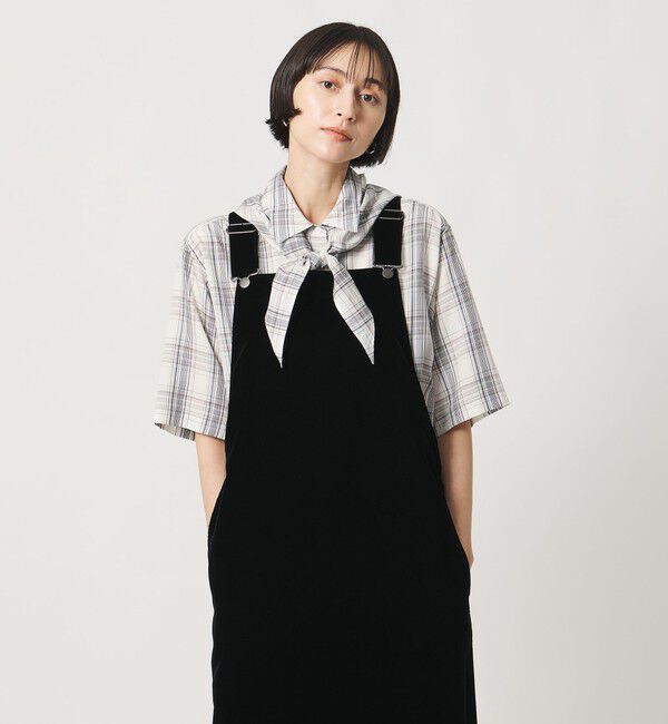 UNITED ARROWS「チェック スカーフ 5分袖 シャツ」|シャツ・ブラウス|その他1