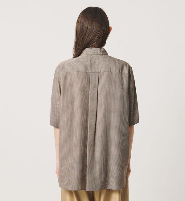 UNITED ARROWS「チェック スカーフ 5分袖 シャツ」|シャツ・ブラウス|