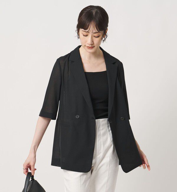 UNITED ARROWS「シアー テーラードジャケット ‐ウォッシャブル‐」|テーラードジャケット|