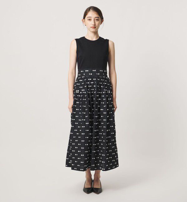 UNITED ARROWS「ドットリボン カットジャガード ワンピース ‐ウォッシャブル‐」|ワンピース|
