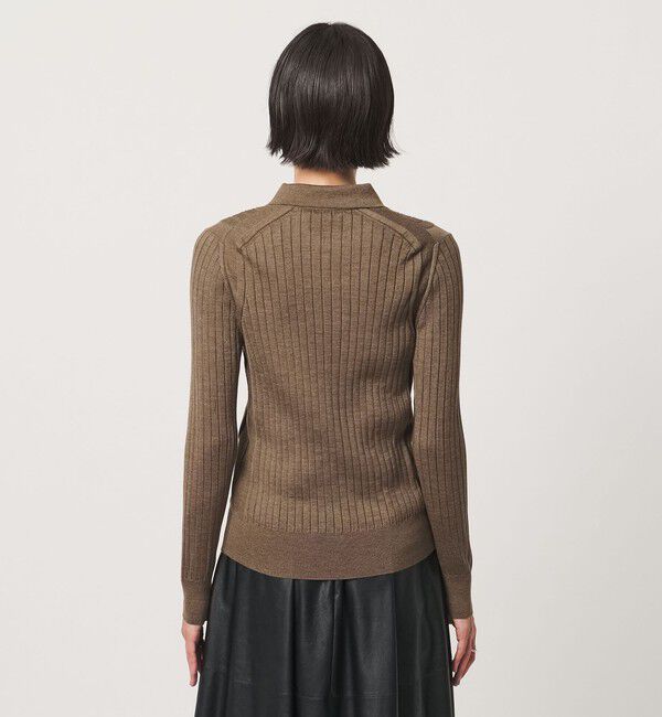 UNITED ARROWS「【別注】＜SLOANE＞ワイドリブ ポロニット」|Tシャツ・カットソー|
