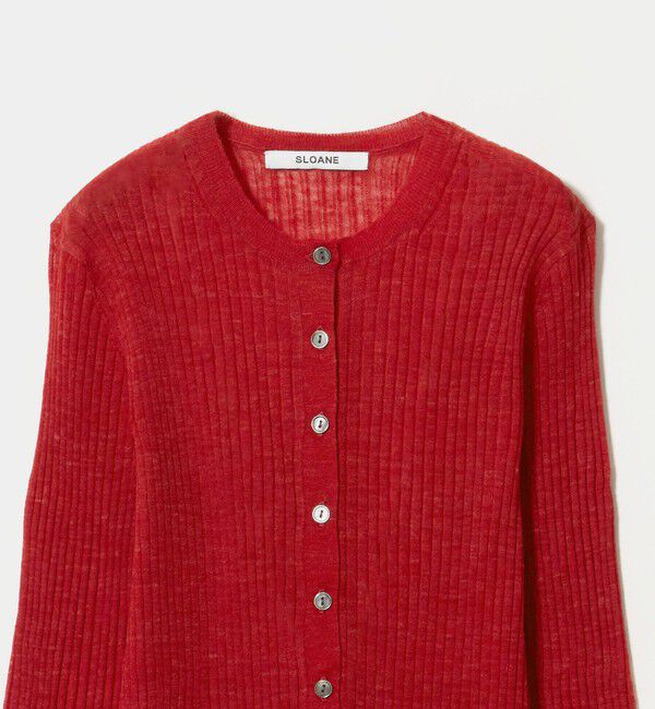 UNITED ARROWS「＜SLOANE＞16G リブ シアー カーディガン」|カーディガン|