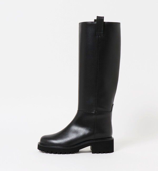 UNITED ARROWS「プラットフォーム ロングブーツ」|ロングブーツ|BLACK