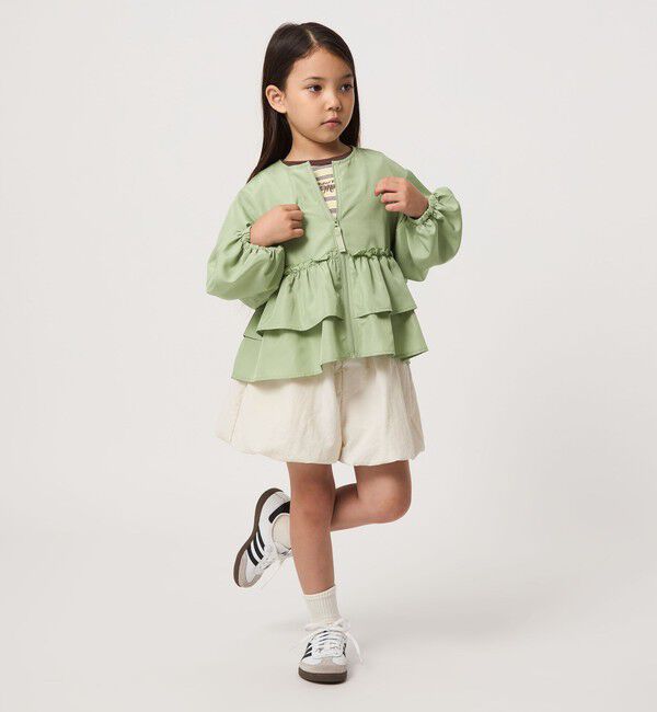 UNITED ARROWS green label relaxing「フリル ギャザーブルゾン / キッズ  100cm-160cm 撥水 UVカット 遮熱」|その他|