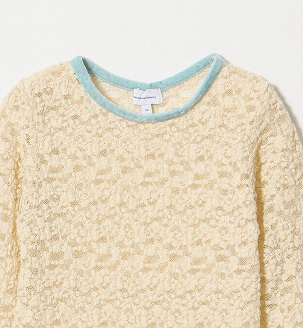 UNITED ARROWS green label relaxing「フラワー ジャガード シアー トップス / キッズ 100cm-130cm」|Tシャツ・カットソー|