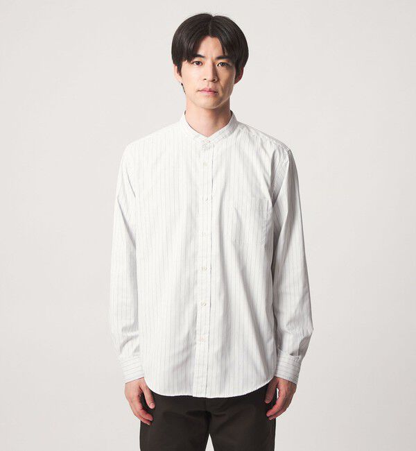 UNITED ARROWS green label relaxing「MULTI FUNCTION ピンオックス バンドカラー 長袖シャツ -UVカット・吸水速乾・遮熱-」|シャツ・ブラウス|