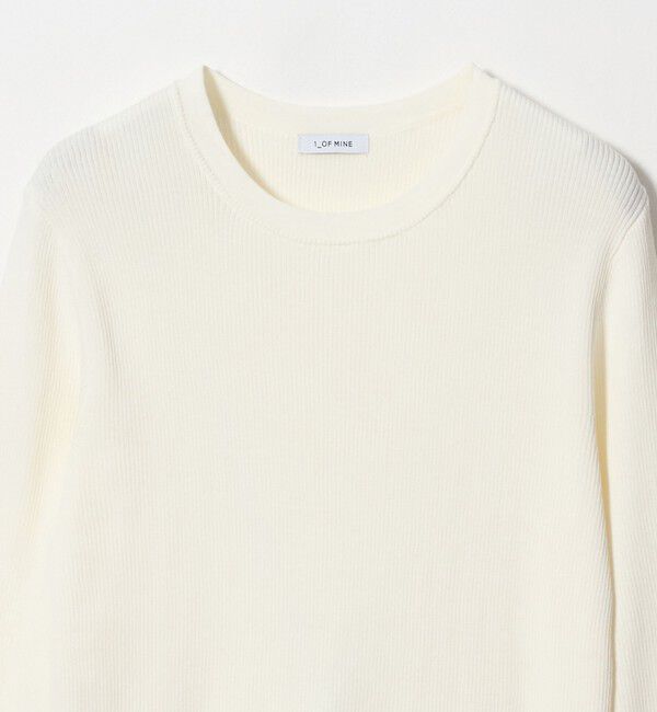 UNITED ARROWS green label relaxing「＜1_OF MINE＞リブ クルーネック ロングスリーブ プルオーバー ニット マシンウォッシャブル」|ニット・セーター|