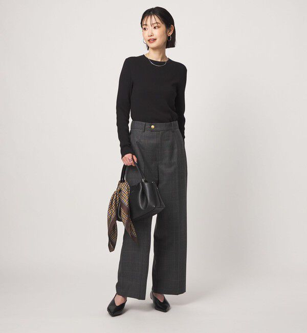 UNITED ARROWS green label relaxing「＜1_OF MINE＞リブ クルーネック ロングスリーブ プルオーバー ニット マシンウォッシャブル」|ニット・セーター|
