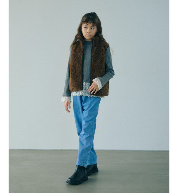 UNITED ARROWS green label relaxing「ボア ジップ ベスト / キッズ 100cm-160cm」|その他|