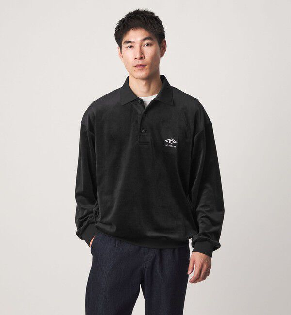 UNITED ARROWS green label relaxing「【別注】＜UMBRO＞ベロア 長袖 ポロシャツ」|ポロシャツ|