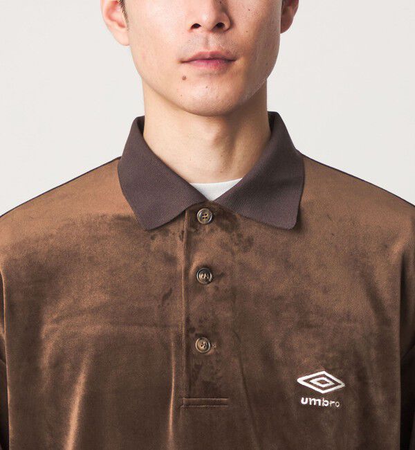 UNITED ARROWS green label relaxing「【別注】＜UMBRO＞ベロア 長袖 ポロシャツ」|ポロシャツ|