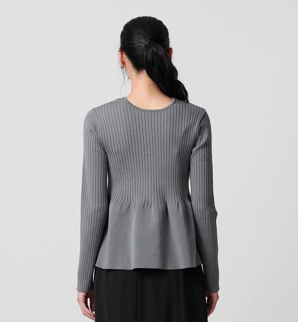BEAUTY&YOUTH UNITED ARROWS「【WEB限定 Wardrobe DAILY MINIMAL】ペプラム2WAY リブニットプルオーバー ウォッシャブル」|ニット・セーター|