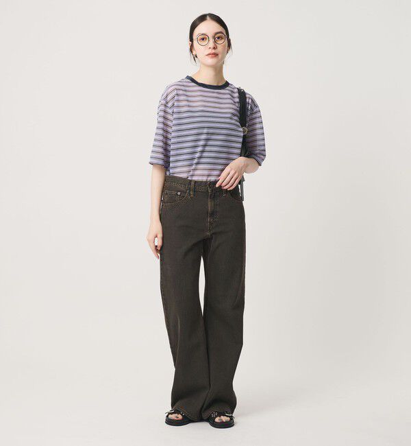 BEAUTY&YOUTH UNITED ARROWS「コットンポリエステル シアーボーダー Tシャツ」|Tシャツ・カットソー|